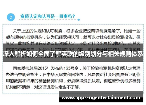 深入解析如何全面了解英联的级别划分与相关规则体系