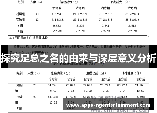 探究足总之名的由来与深层意义分析 探究足总之名的由来与深层意义分析