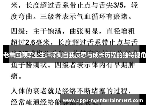 老詹回顾职业生涯深刻自我反思与成长历程的独特视角 老詹回顾职业生涯深刻自我反思与成长历程的独特视角