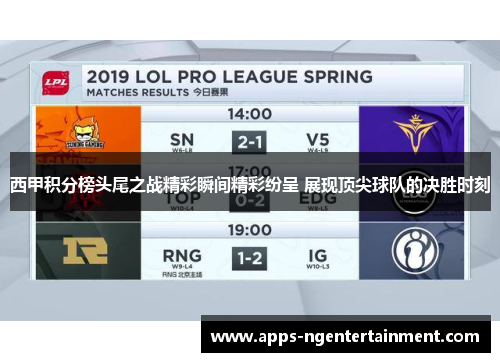 西甲积分榜头尾之战精彩瞬间精彩纷呈 展现顶尖球队的决胜时刻